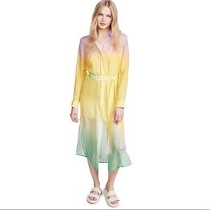 Le Superbe Tequila Sunrise Silk Dress Size 2